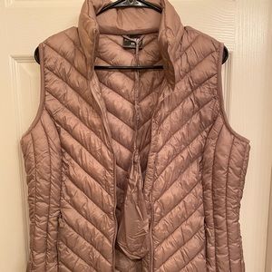 Pink cozy puffer vest NWOT
